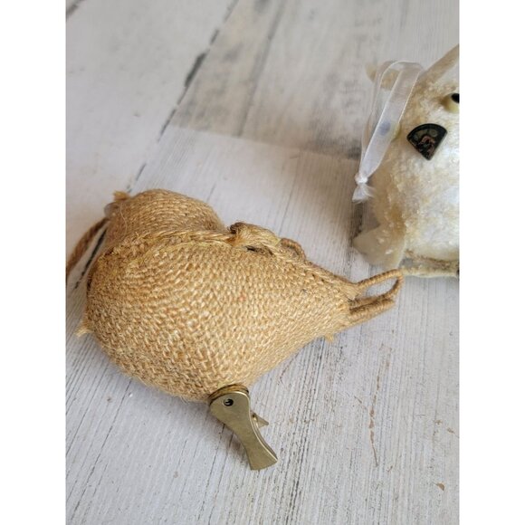 Owl brown white clip on ornament Xmas set bird - Picture 6 of 12